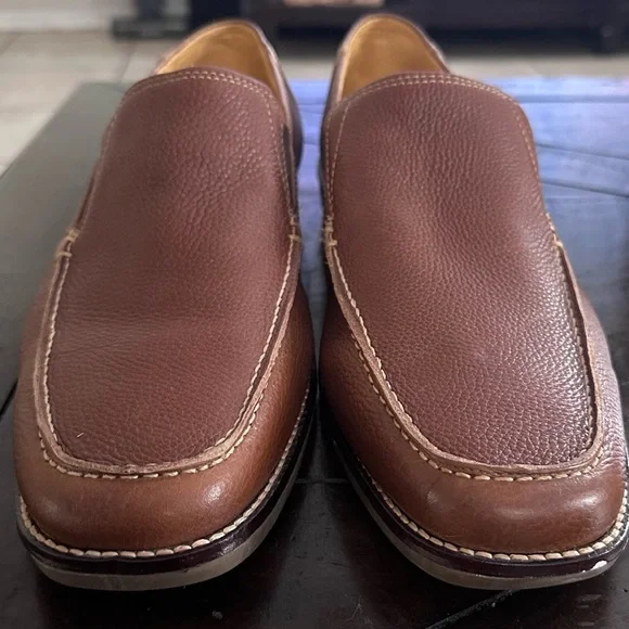 Sandro Mens 10 Loafers Brown Soft Leather Comfort/Casual Shoes Made In Brazil - Picture 1 of 13